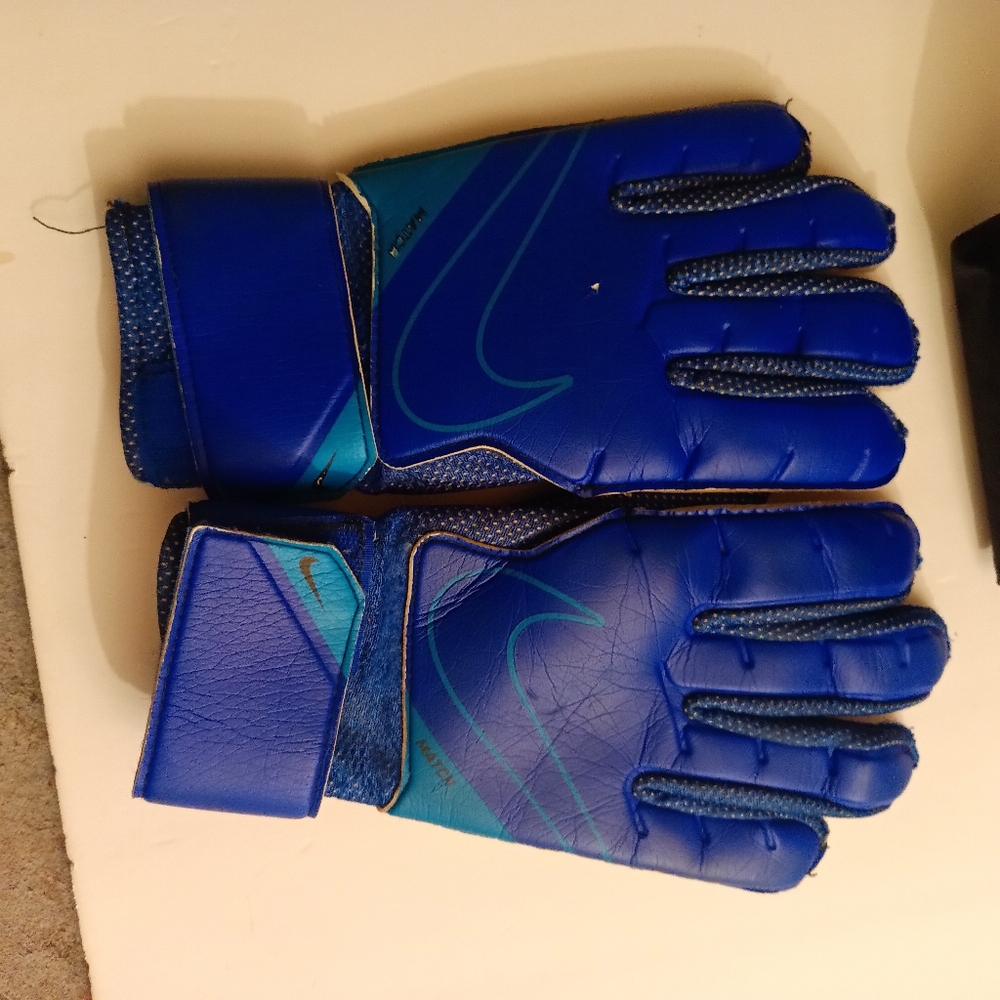 Nike mercurial lite goalie adult gloves goalkeeper soccer adjustable match Blue